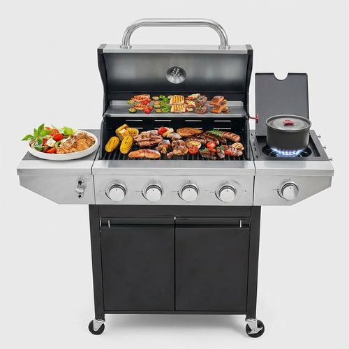 YIORTWO 4-Burner Propane Grill with Side Burner