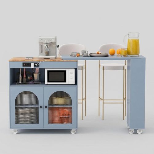 YIORTWO Rolling Kitchen Island Cart