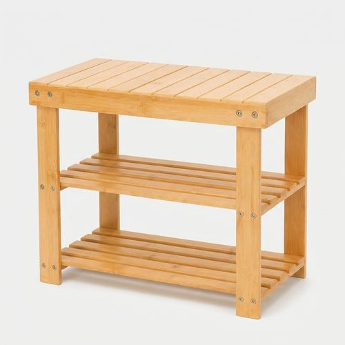 YIORTWO 3-Tier Bamboo Shoe Rack Bench